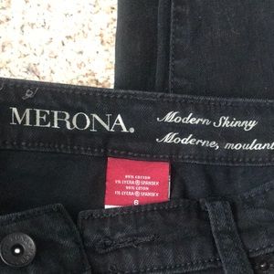 Merona modern skinny black jeans